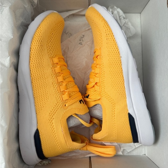 NIB Athletic Propulsion Labs APL TechLoom Breeze Marigold Midnight Blue Sneakers - Picture 3 of 4